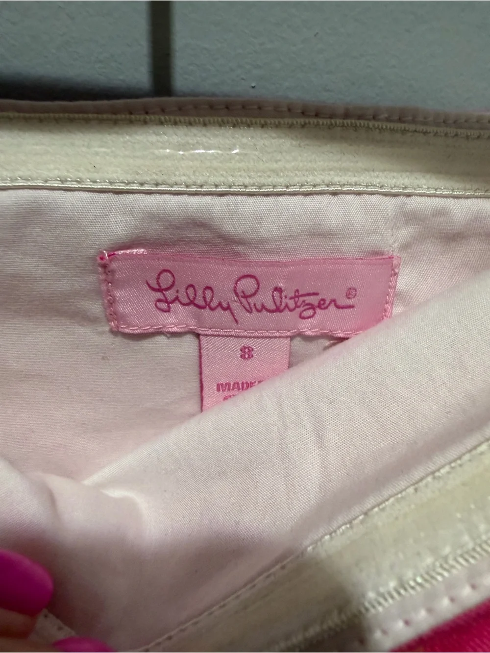 Lilly Pulitzer Boden Hotty Pink Strapless Dress with Yellow Embroidery - Picture 6 of 6